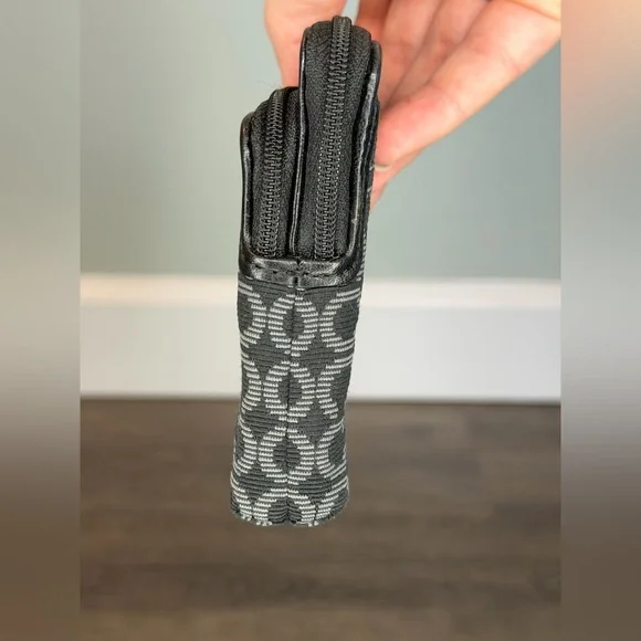 Coach Madison Needlepoint Signature Double Zip Wallet - Picture 4 of 15